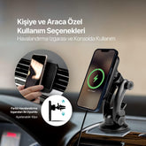 Ttec AirCharger Drive M MagSafe Kablosuz Şarj Özellikli Araç İçi Telefon Tutucu